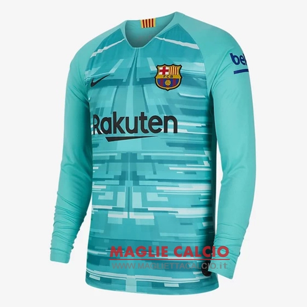 nuova magliette manica lunga portiere barcelona 2019-2020 verde