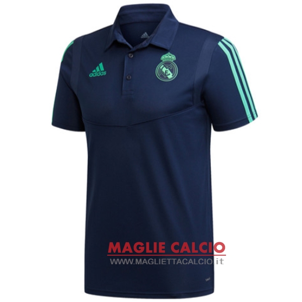 real madrid blu navy verde magliette polo nuova 2019-2020