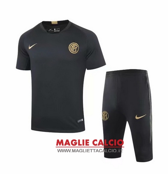 nuova formazione set completo divisione magliette inter milan 2019-2020 nero giallo