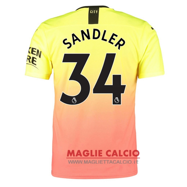 nuova maglietta manchester city 2019-2020 sandler 34 terza