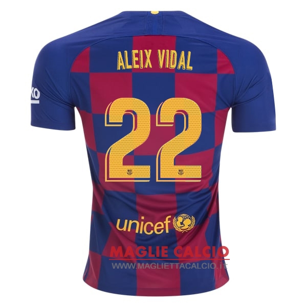 nuova maglietta barcellona 2019-2020 aleix vidal 22 prima
