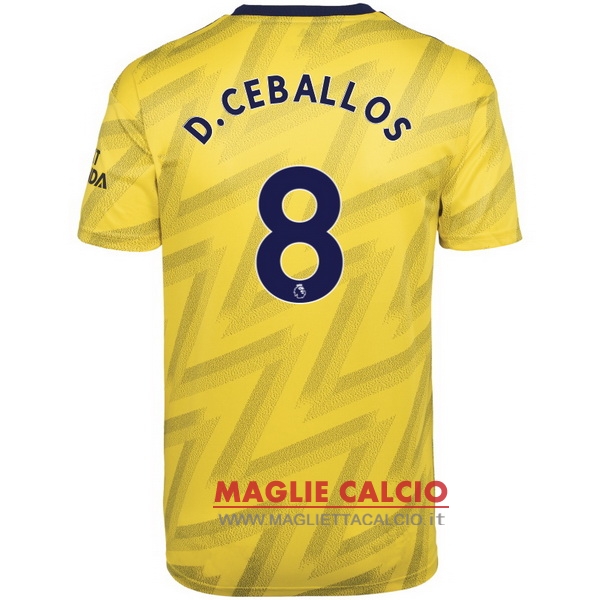 nuova maglietta arsenal 2019-2020 d.ceballos 8 seconda