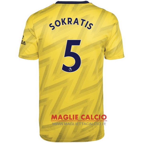 nuova maglietta arsenal 2019-2020 sokratis 5 seconda