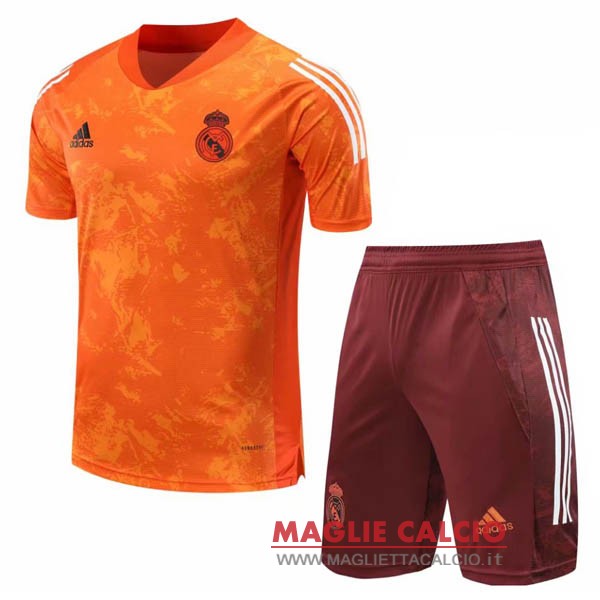 nuova formazione set completo divisione magliette real madrid 2020-2021 arancione