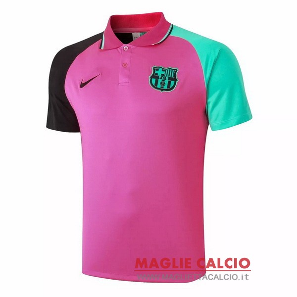 barcelona rosa verde magliette polo nuova 2020-2021