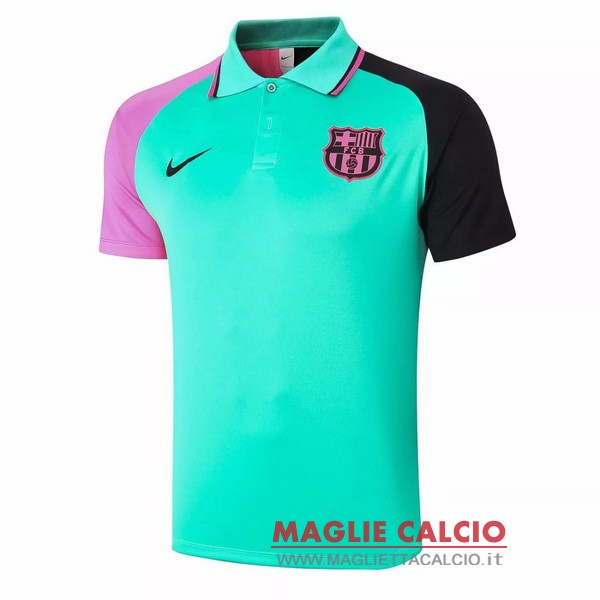barcelona verde rosa magliette polo nuova 2020-2021