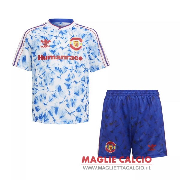 nuova maglietta manchester united set completo bambino 2020-2021 blu
