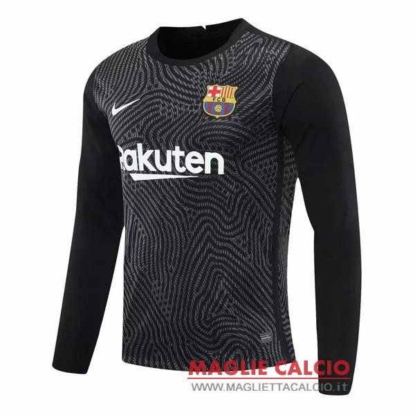 nuova magliette manica lunga portiere barcelona 2020-2021 nero