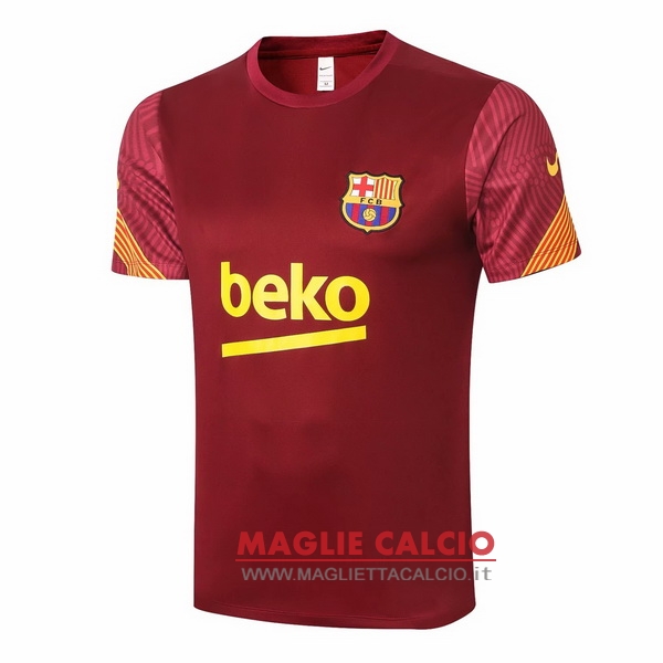 nuova magliette barcelona formazione 2020-2021 rosso giallo