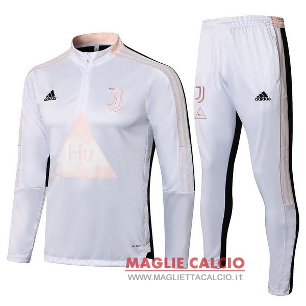 nuova juventus set completo bianco rosa giacca 2021-2022