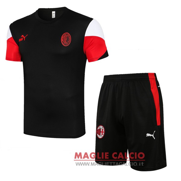 Nuova Formazione Insieme Completo Divisione Magliette Ac Milan 2021-2022 I Nero rosso Bianc