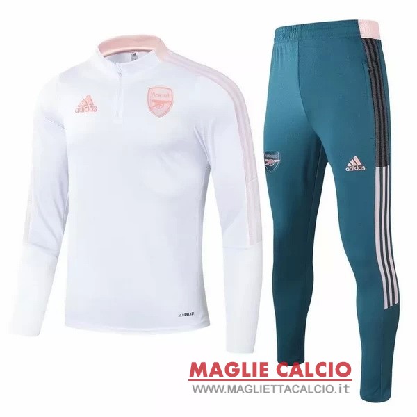 nuova arsenal insieme completo bianco verde rosa giacca 2021-2022