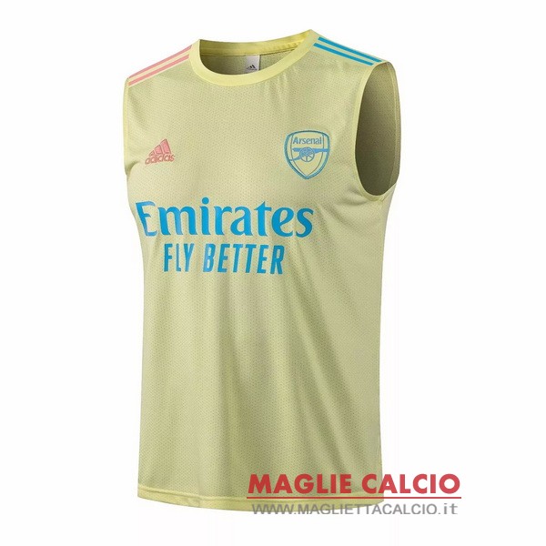 nuova magliette senza maniche arsenal 2021-2022 giallo