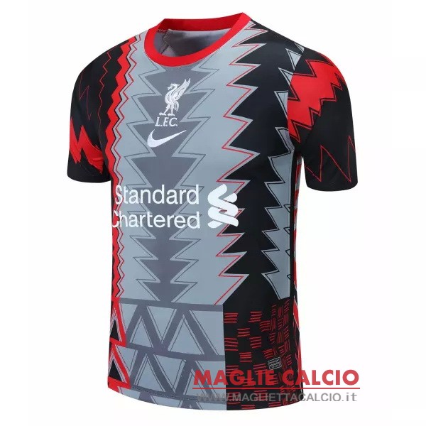 nuova magliette liverpool formazione 2021-2022 grigio nero rosso