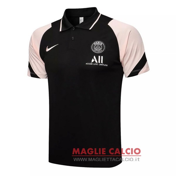 paris saint germain nero rosa magliette polo nuova 2021-2022