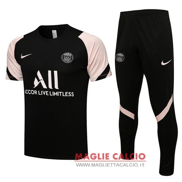 nuova formazione set completo divisione magliette paris saint germain 2021-2022 nero rosa