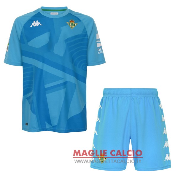 nuova seconda maglietta set completo portiere real betis bambino 2021-2022 blu