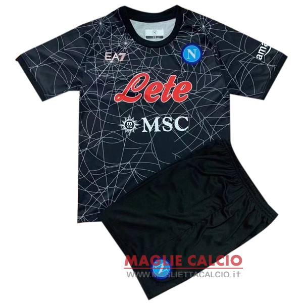 nuova speciale divisione magliette napoli set completo uomo nero 2021-2022