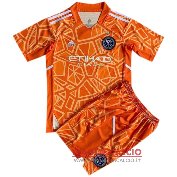 nuova divisione magliette portiere new york city set completo uomo 2022-2023 arancione