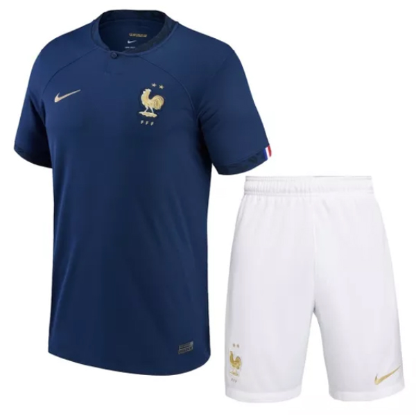 nuova prima magliette francia set completo bambino coppa del mondo 2022