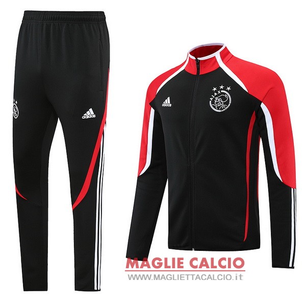 nuova ajax set completo nero rosso giacca 2021-2022