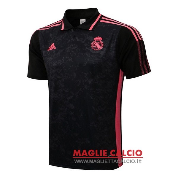 real madrid nero rosa magliette polo nuova 2021-2022
