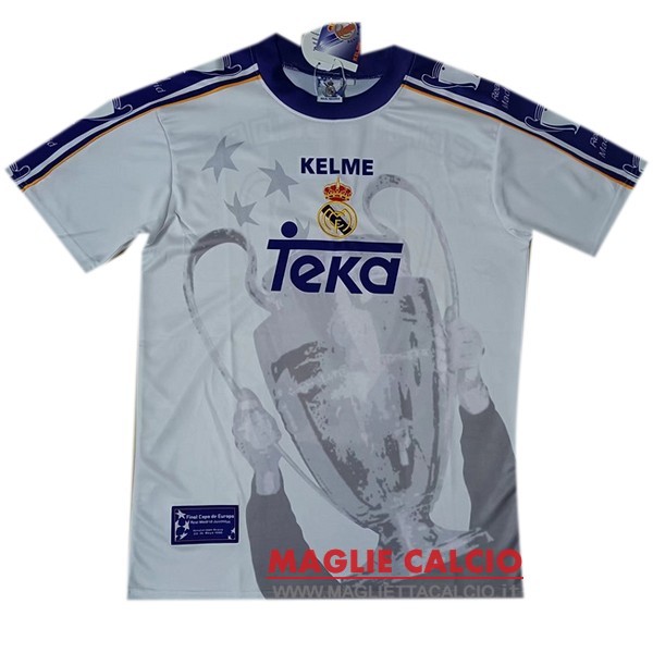 nuova speciale divisione magliette real madrid retro 1997-1998 bianco