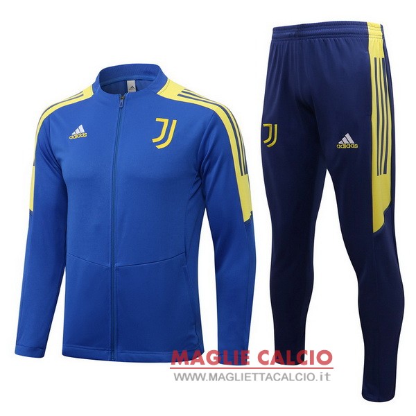 nuova juventus set completo blu giallo giacca 2022-2023