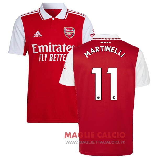 nuova maglietta arsenal 2022-2023 Martinelli 11 prima