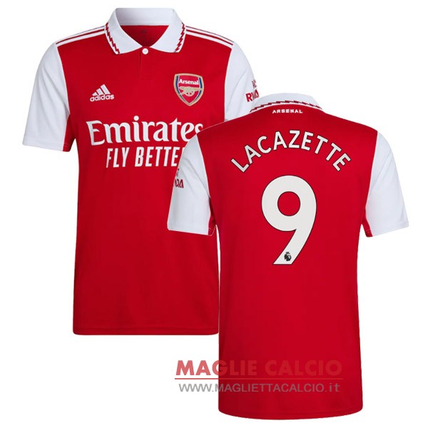 nuova maglietta arsenal 2022-2023 Lacazette 9 prima
