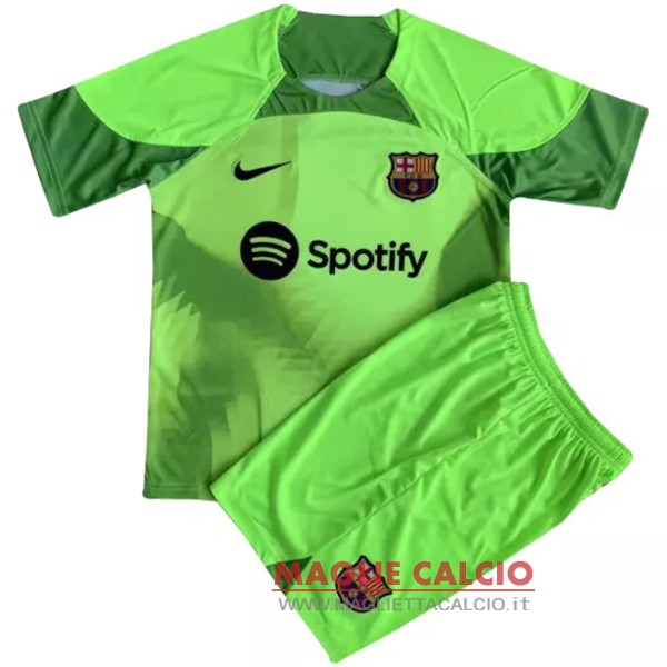 nuova portiere magliette barcellona set completo uomo 2022-2023 verde