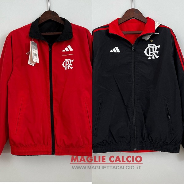 nuova giacca a vento flamengo 2023-2024 rosso I nero