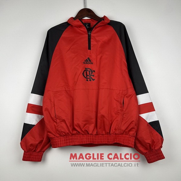 nuova giacca a vento flamengo 2023-2024 rosso nero