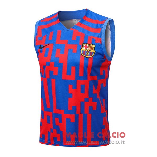 nuova senza maniche magliette barcelona formazione 2022-2023 rosso blu