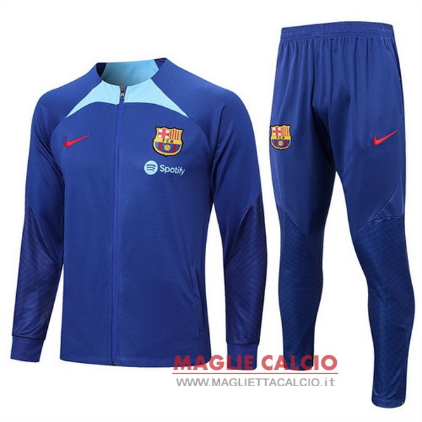 nuova barcelona set completo blu giacca 2022-2023