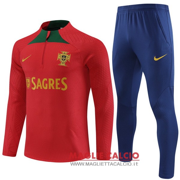 nuova giocatori portogallo insieme completo rosso blu navy bambino giacca 2023-2024