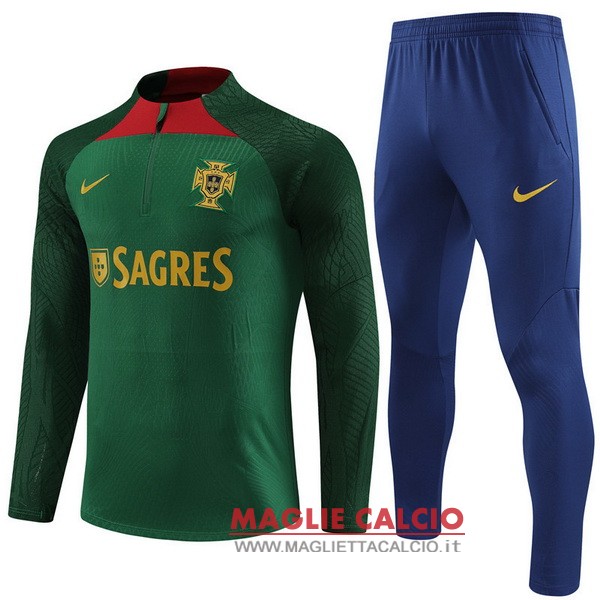 nuova giocatori portogallo insieme completo verde blu navy bambino giacca 2023-2024