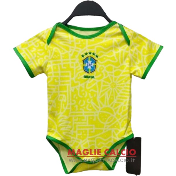 nuova prima magliette brasile tutine bambino 2024