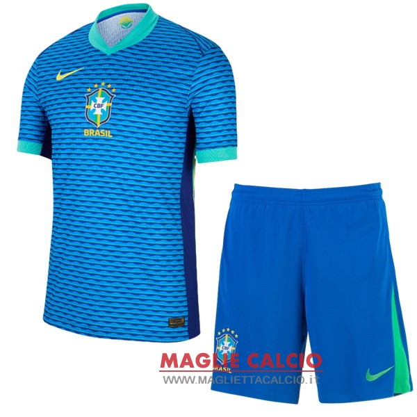 nuova seconda maglietta set completo brasile bambino 2024