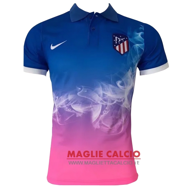 atlético de madrid blu rosa magliette polo nuova 2017-2018