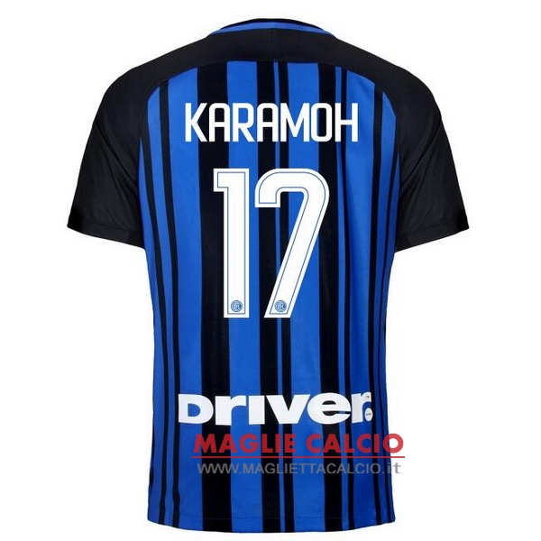 nuova maglietta inter milan 2017-2018 karamoh 17 prima