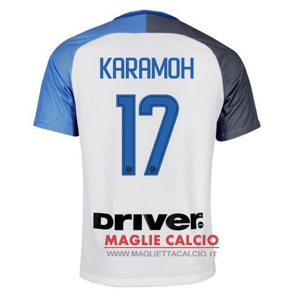 nuova maglietta inter milan 2017-2018 karamoh 17 seconda