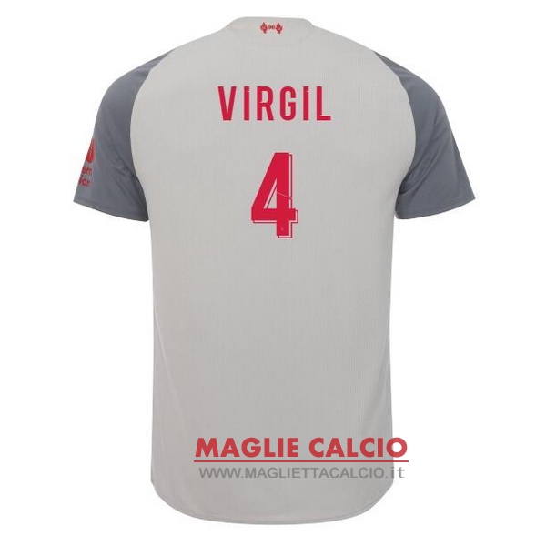 nuova maglietta liverpool 2018-2019 virgil 4 terza