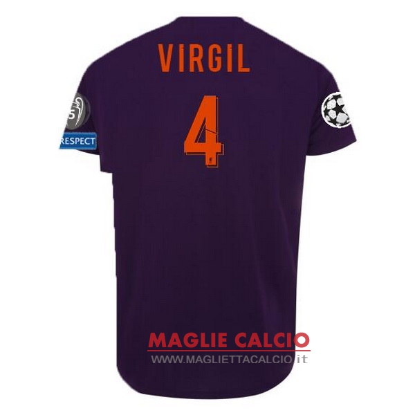 nuova maglietta liverpool 2018-2019 virgil 4 seconda