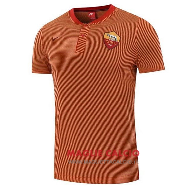 as roma arancione navy magliette polo nuova 2017-2018