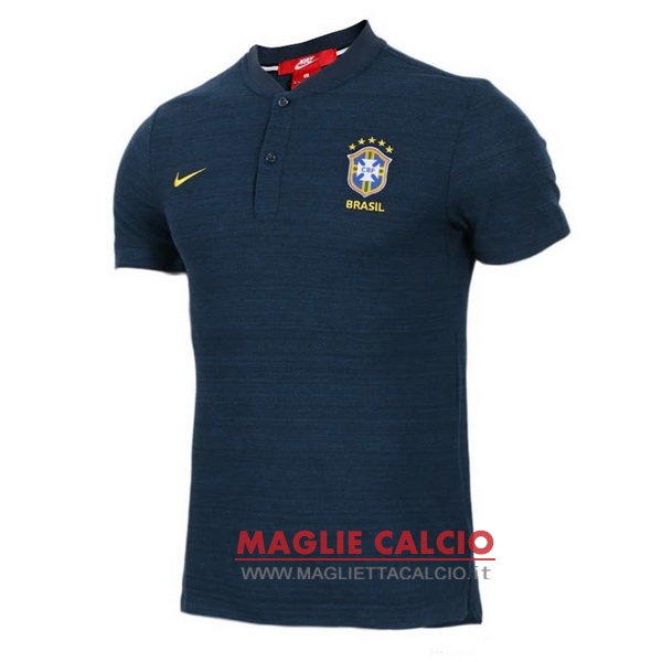 brasile blu navy magliette polo nuova 2018