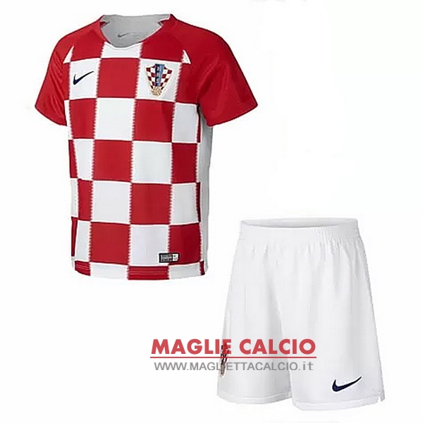 nuova prima set completo magliette croazia bambino 2018