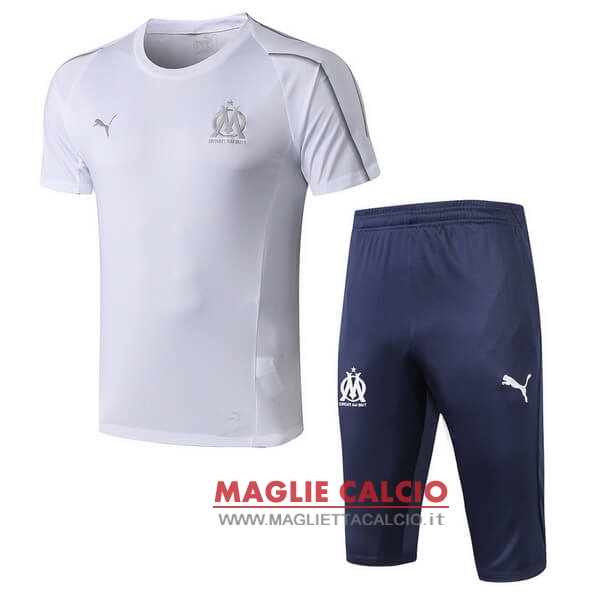 nuova formazione set completo divisione magliette marseille 2018-2019 bianco purpureo