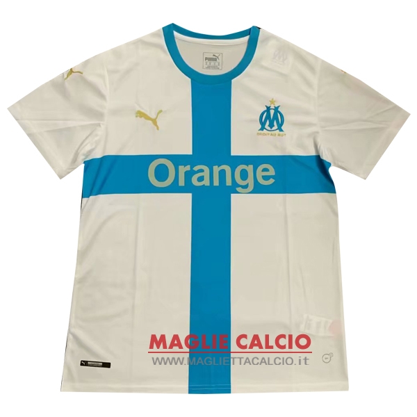 nuova concetto divisione magliette marseille 2019-2020 bianco blu
