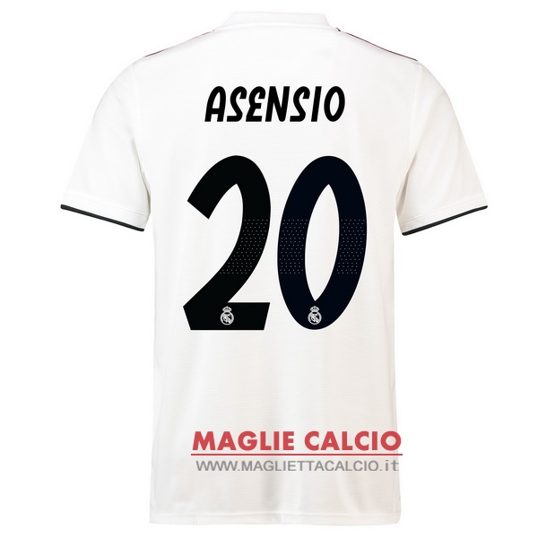 nuova maglietta real madrid 2018-2019 asensio 20 prima